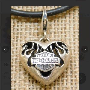 Harley-Davidson Jewelry - Harley Davidson 925 Sterling Heart Charm Necklace Harley-Davidson Jewelry - Harley Davidson 925 Sterling Heart Charm Necklace